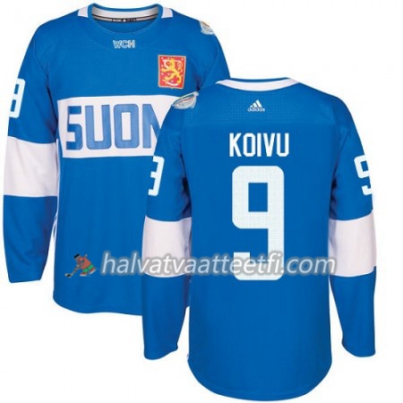 Suomi Pelipaita Mikko Koivu 9 Jääkiekon maailmancupin 2016 Sininen Premier Paita Suomi Pelipaita Mikko Koivu 9 Jääkiekon maailmancupin 2016 Sininen Premier Paita
